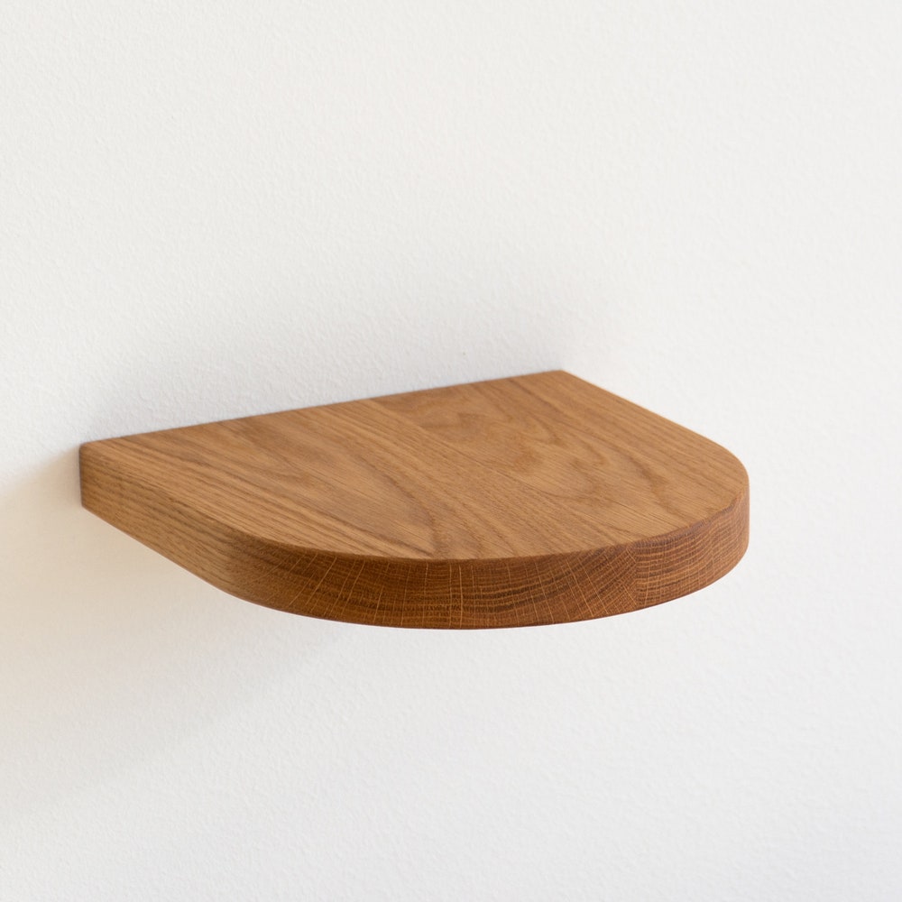 3 shapes, 3 meanings: set of 3 floating shelves made of oak