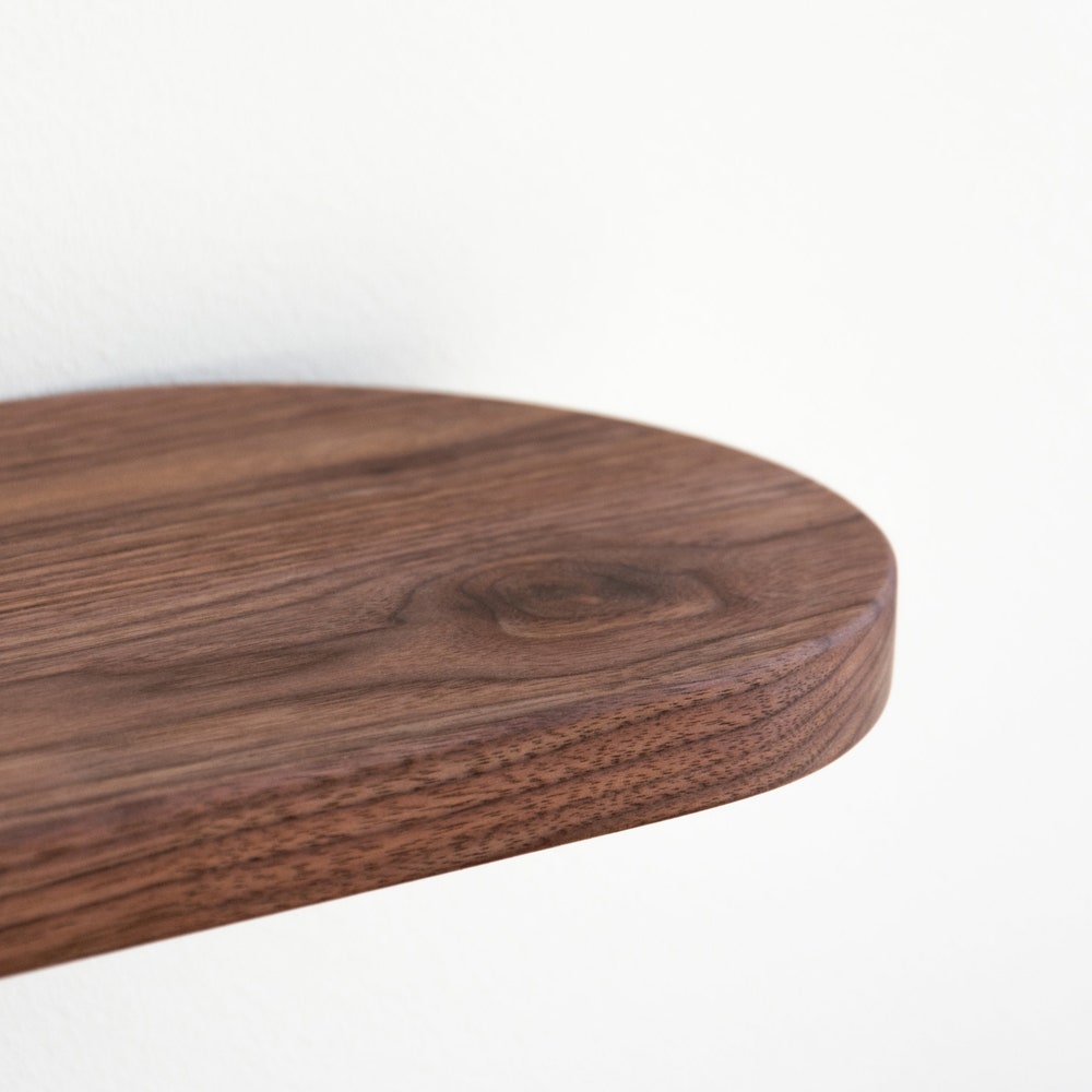 Shelf with a meaning: TWO SIDES, floating shelf made of oak or walnut