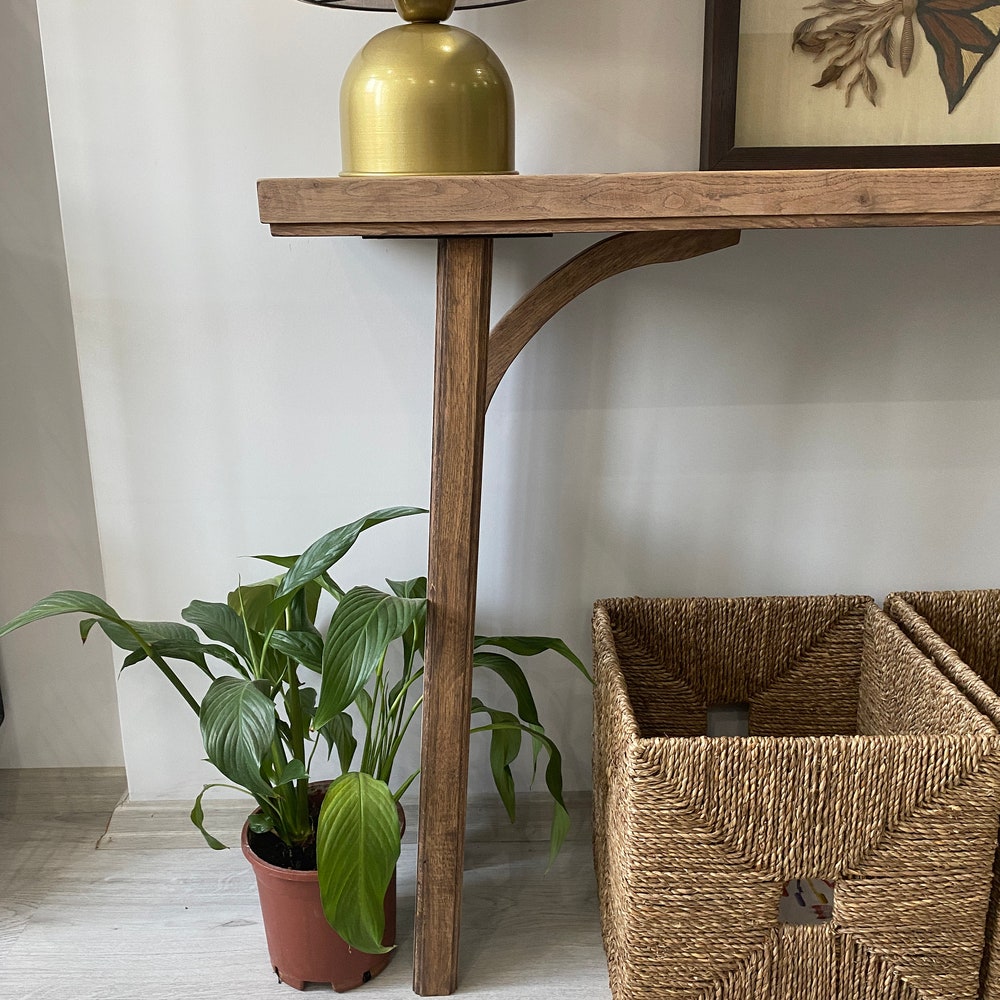 Console/Hallway/Entrway table Rustic custom reclaimed Wooden/Solid/Live edge luxury end/entry/kitchen/coffee/side/ table Gift for mom/her