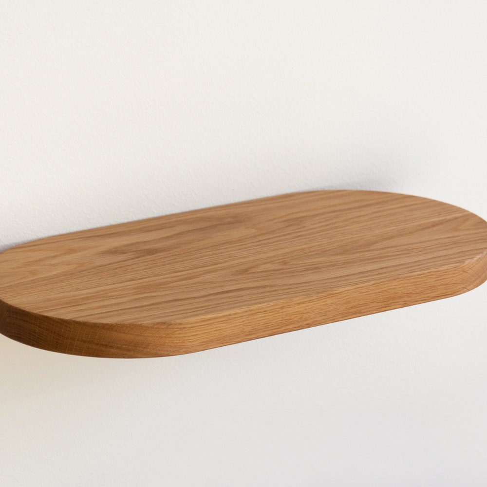 3 shapes, 3 meanings: set of 3 floating shelves made of oak