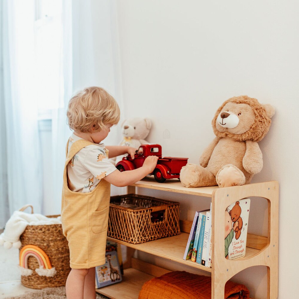 Baby first Christmas gift - Montessori furniture, Nursery shelves, Modern bookshelf, Playroom storage,  Toddler toy shelf