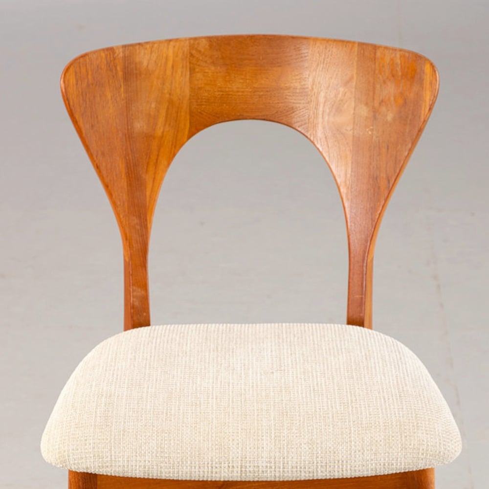 1 of 4 Danish Teak wood Chairs by Niels Koefoed, 1960s, Set of 4, Midcentury furniture, designer Dining Chair, Danish Style