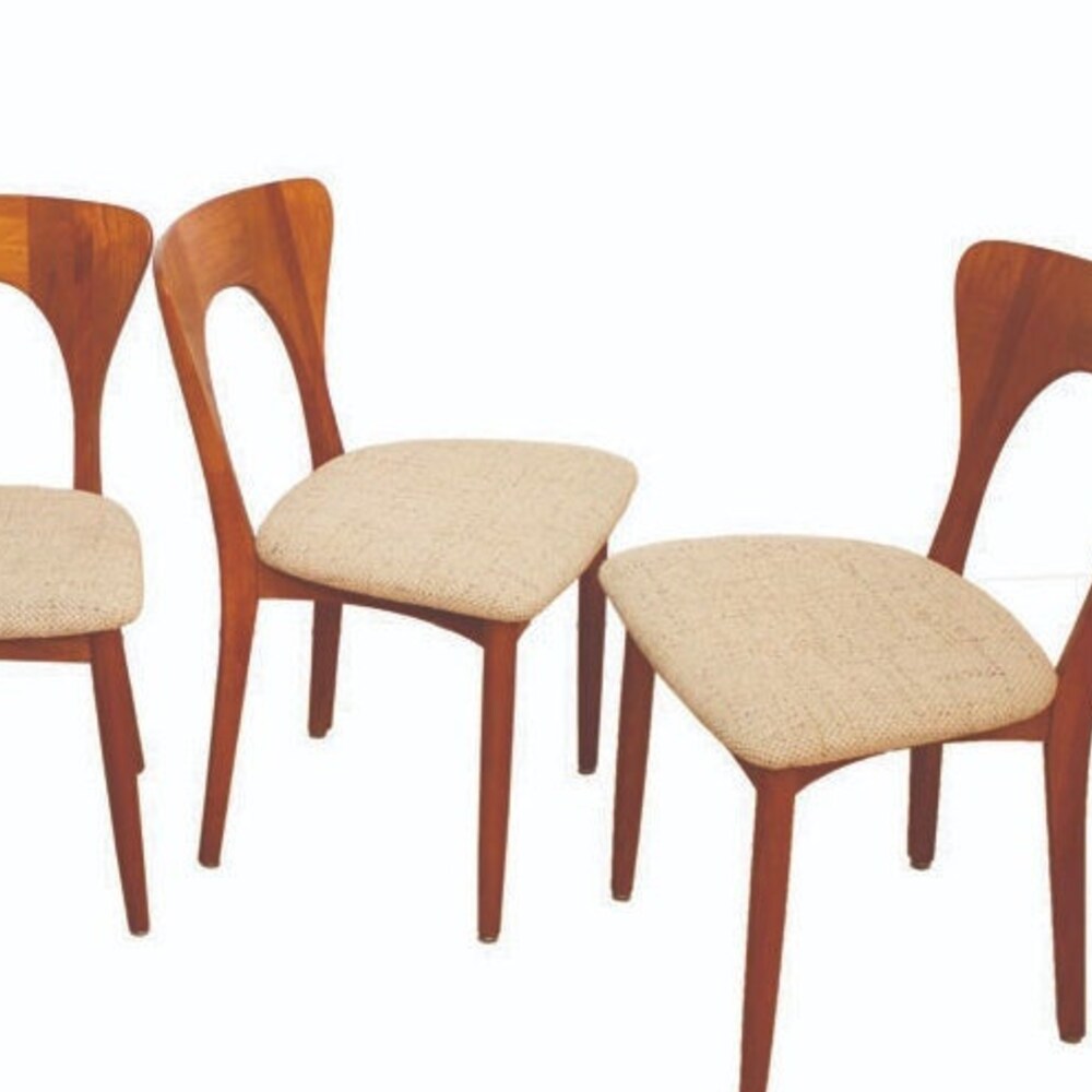 1 of 4 Danish Teak wood Chairs by Niels Koefoed, 1960s, Set of 4, Midcentury furniture, designer Dining Chair, Danish Style