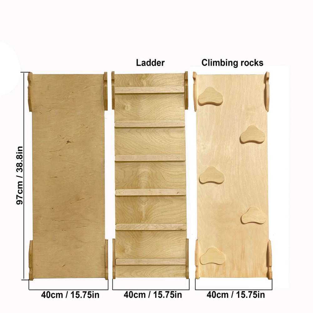 Christmas Edition - Montessori climber + Rocker with Cushion, Indoor playground, Montessori furniture, Indoor baby swing, Educational toy