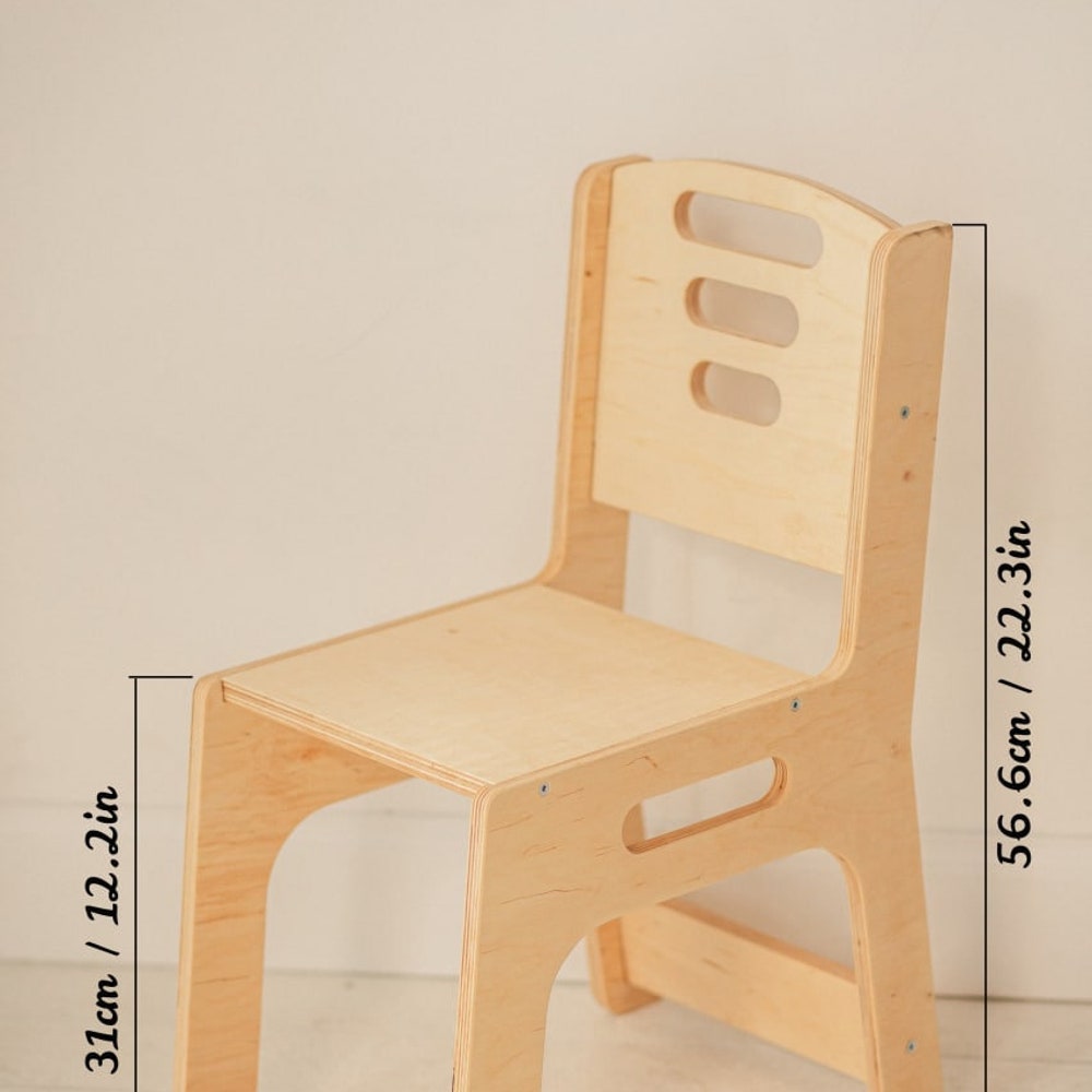 Wooden Toddler Activity Table with Paper Holder, Montessori furniture, Kids Table and Chairs, Sensory Nursery Table, Study Desk
