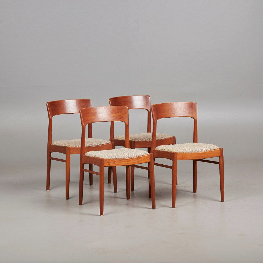 1 of 4 Danish Teak wood Chair by Kai Kristiansen for KS Møbler 1960s, 70s Midcentury furniture, designer Dining Chair, Danish Bohemian Style