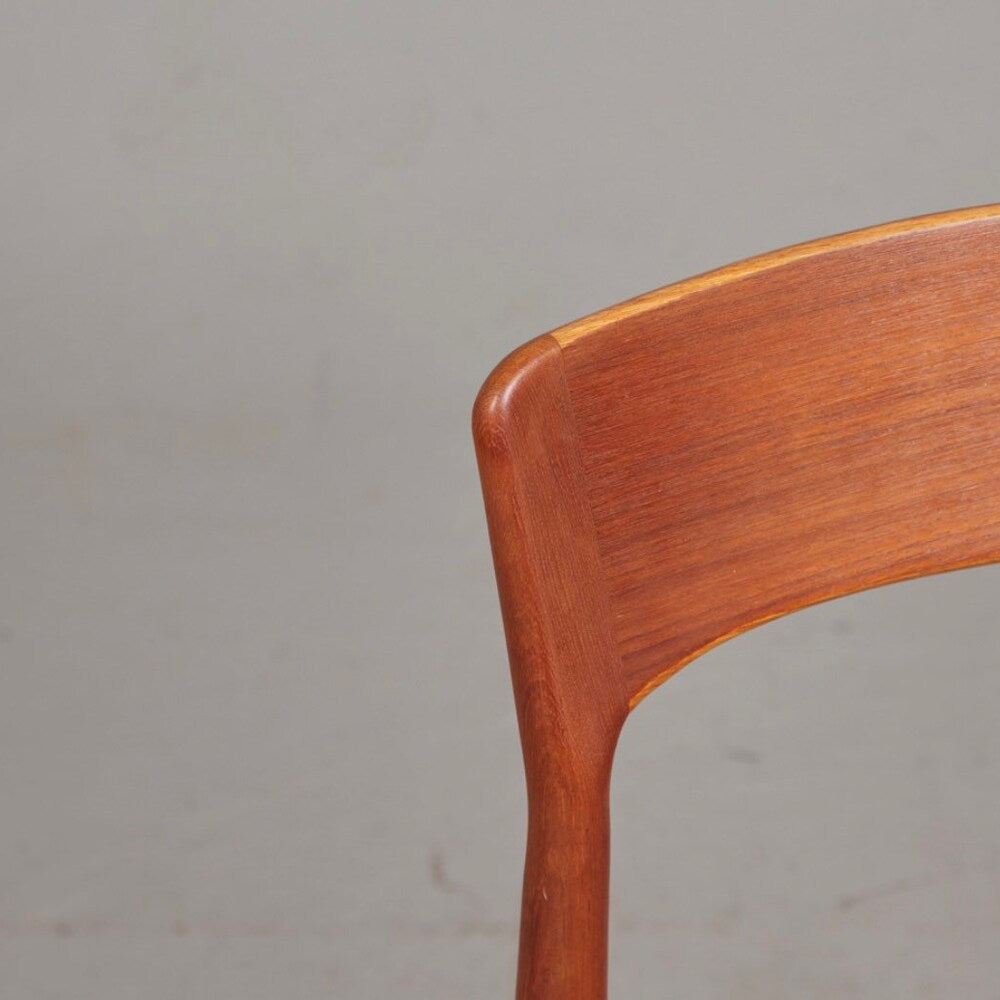 1 of 4 Danish Teak wood Chair by Kai Kristiansen for KS Møbler 1960s, 70s Midcentury furniture, designer Dining Chair, Danish Bohemian Style