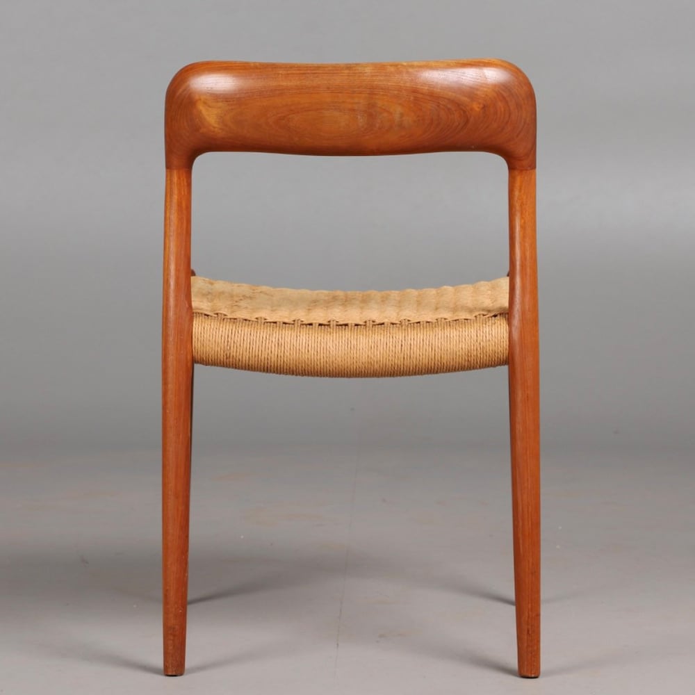 1 of 6 Niels Otto Møller chair Danish Teak Chairs, Model 75, 60s, Midcentury furniture, designer Dining Chair, made in Denmark, boho scandi