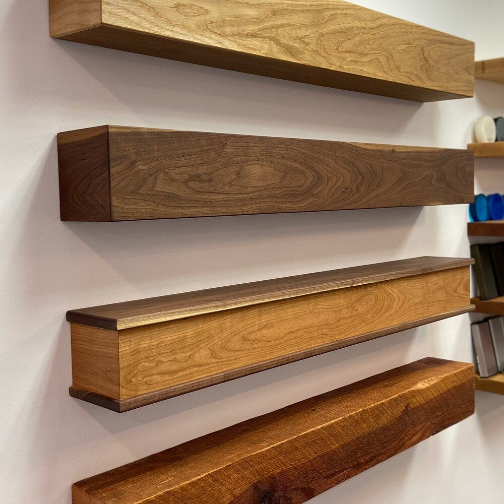 Walnut Box Mantel, Box Mantel, Floating Mantel, Wooden Floating, Wooden Mantlepiece, Fireplace Mantel, Living Room Mantel
