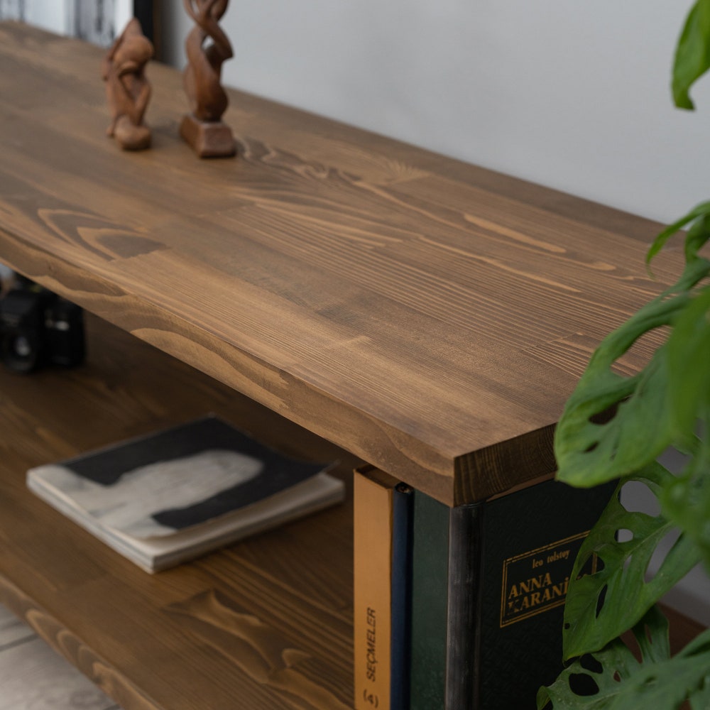 Wood and Metal Tv Unit -Mass / Industrial Tv Stand / Loft Tv Console  | media console |  rustic TV stand |industrial stylish furniture