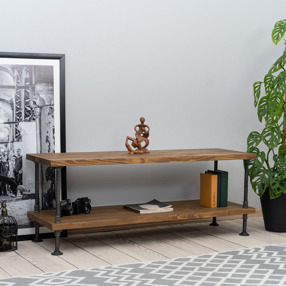 Wood and Metal Tv Unit -Mass / Industrial Tv Stand / Loft Tv Console  | media console |  rustic TV stand |industrial stylish furniture