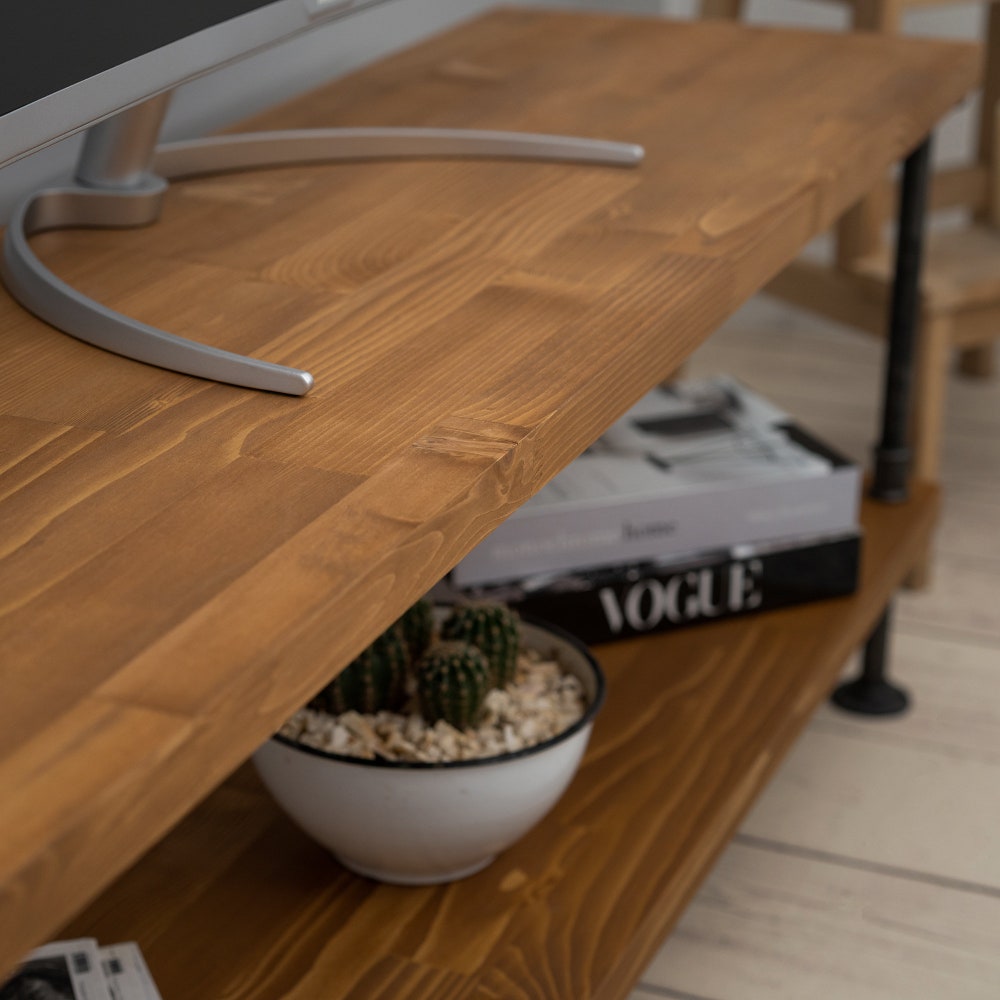 Wood and Metal Tv Unit -Mass /  media console | Industrial Tv Stand / Loft Tv Console  | rustic TV stand |industrial stylish furniture