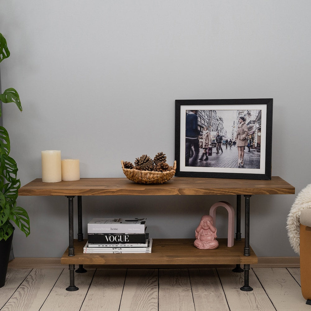 Wood and Metal Tv Unit -Mass / Industrial Tv Stand / Loft Tv Console  | media console |  rustic TV stand |industrial stylish furniture