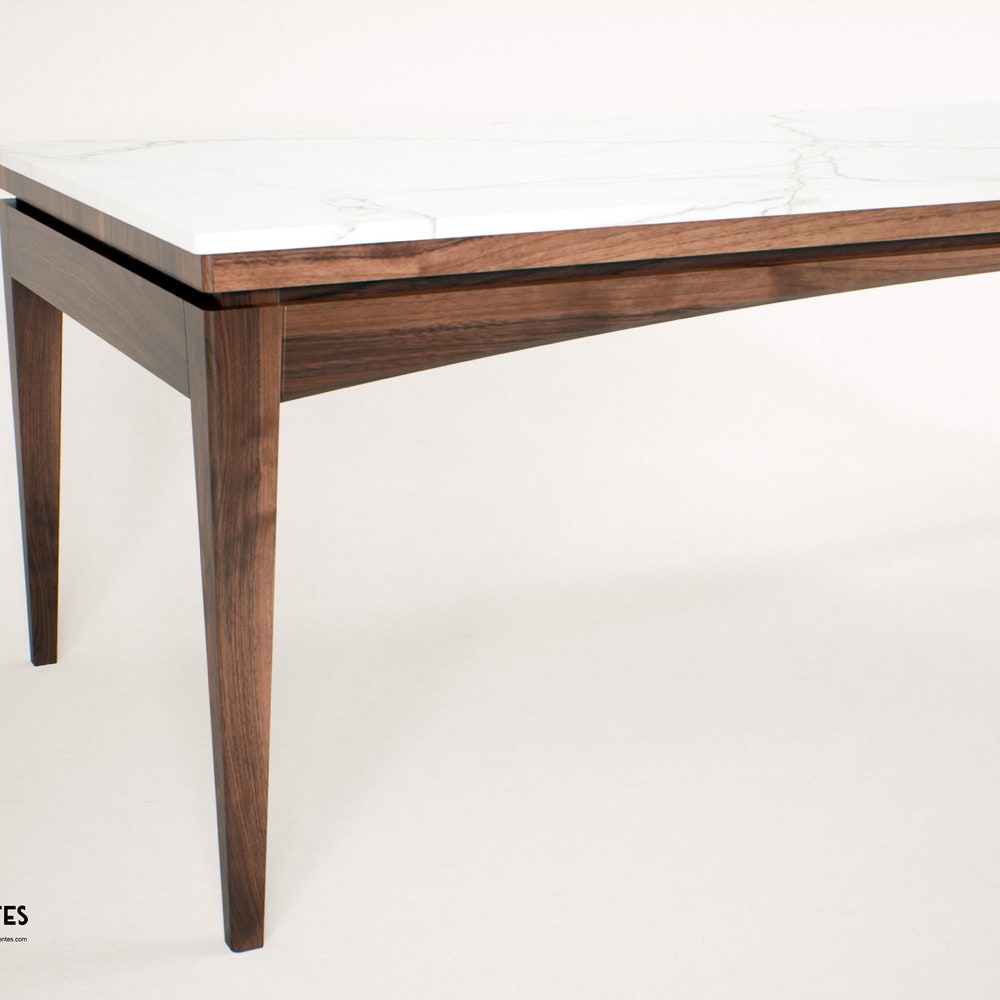Art deco marble dinning table, farm house table, marble table, dinning room table, wood dinning table with marble top, mid century furniture