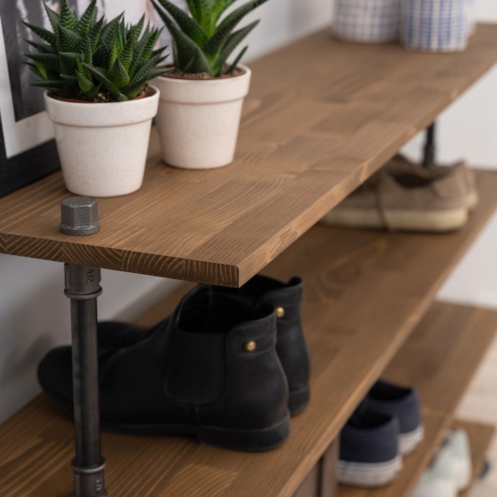 Wheeled shoe rack- shoe storage - Entryway Organizer- Shoe Organizer - Shoe Rack - Entryway Bench - Entryway furniture - Sneaker Storage,