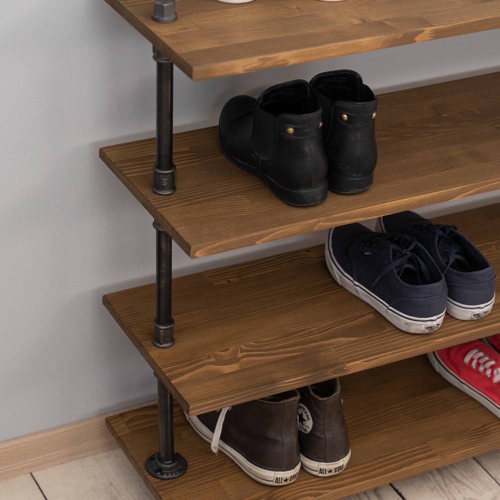 Wheeled shoe rack- shoe storage - Entryway Organizer- Shoe Organizer - Shoe Rack - Entryway Bench - Entryway furniture - Sneaker Storage,