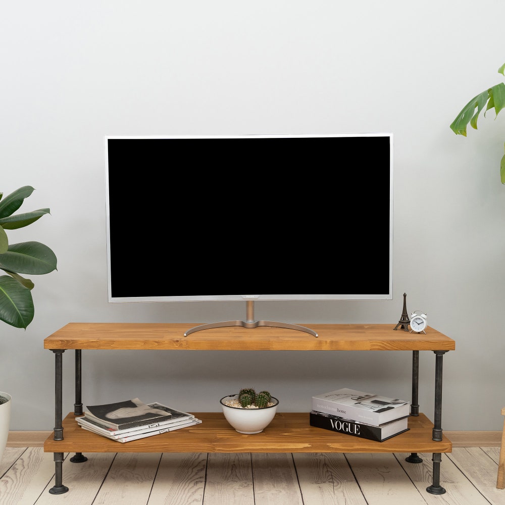 Wood and Metal Tv Unit -Mass /  media console | Industrial Tv Stand / Loft Tv Console  | rustic TV stand |industrial stylish furniture