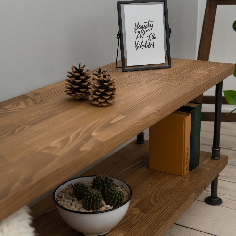 Wood and Metal Tv Unit -Mass / Industrial Tv Stand / Loft Tv Console  | media console |  rustic TV stand |industrial stylish furniture