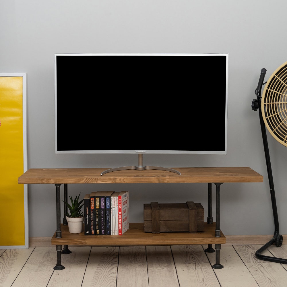 Wood and Metal Tv Unit -Mass / Industrial Tv Stand / Loft Tv Console  | media console |  rustic TV stand |industrial stylish furniture
