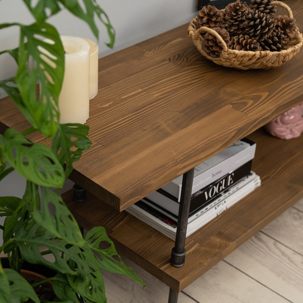 Wood and Metal Tv Unit -Mass / Industrial Tv Stand / Loft Tv Console  | media console |  rustic TV stand |industrial stylish furniture