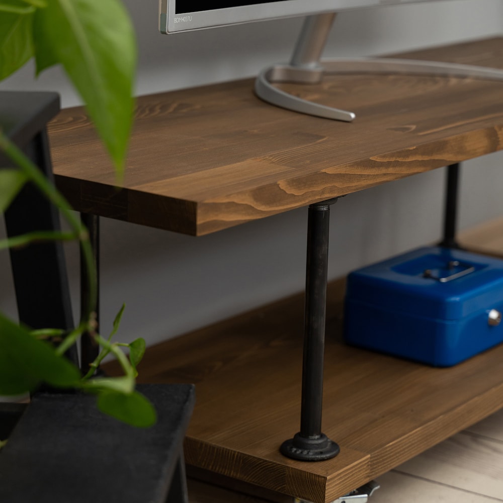 wheel tv stand,Wood and Metal Tv Unit -Mass / Industrial Tv Stand / Loft Tv Console  | media console |  rustic TV stand |