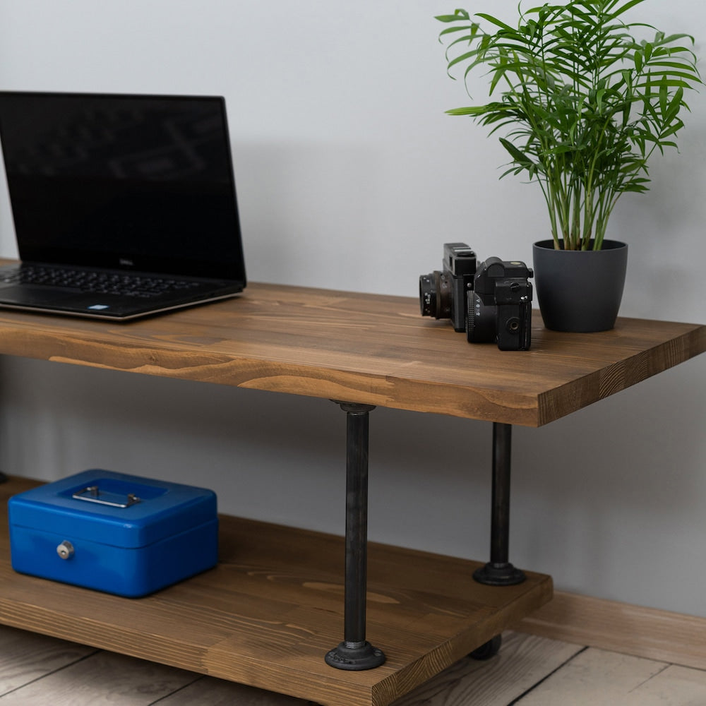 wheel tv stand,Wood and Metal Tv Unit -Mass / Industrial Tv Stand / Loft Tv Console  | media console |  rustic TV stand |