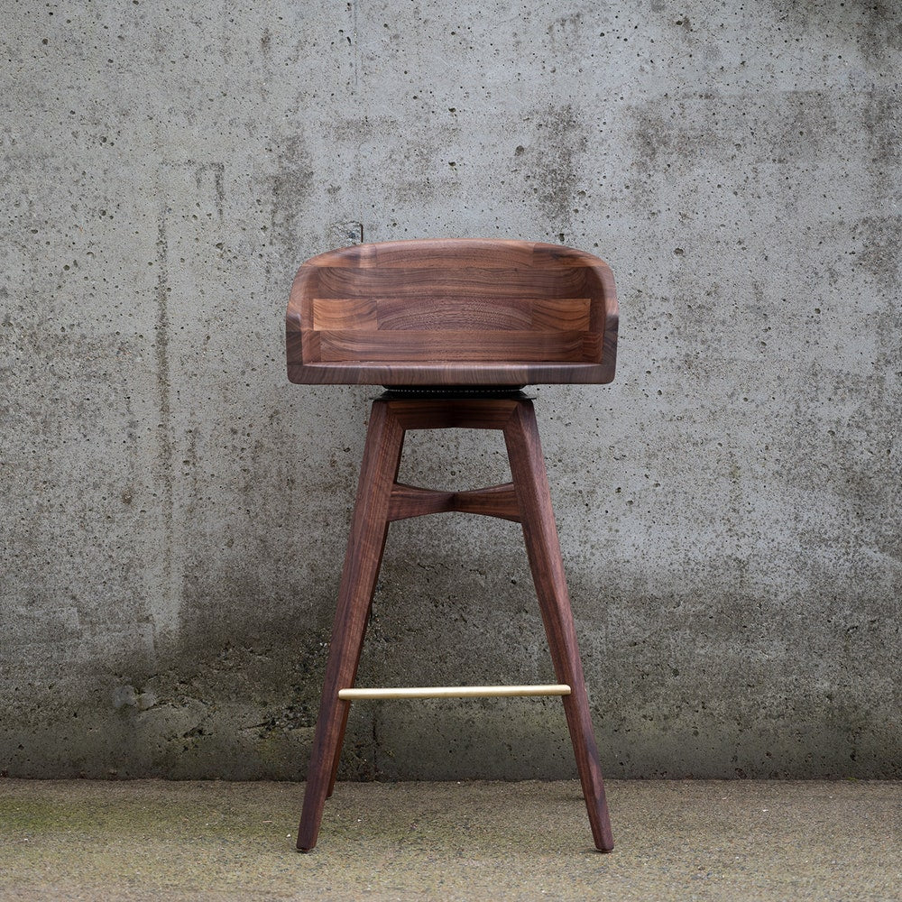 Swiveling Modern Bucket Seat Stool, counter stool, barstool, dining chair