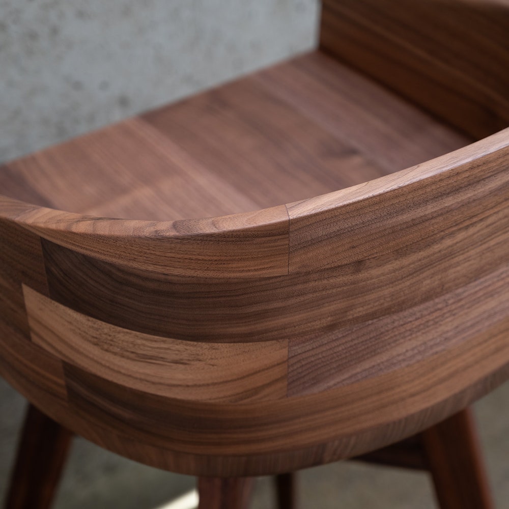 Swiveling Modern Bucket Seat Stool, counter stool, barstool, dining chair