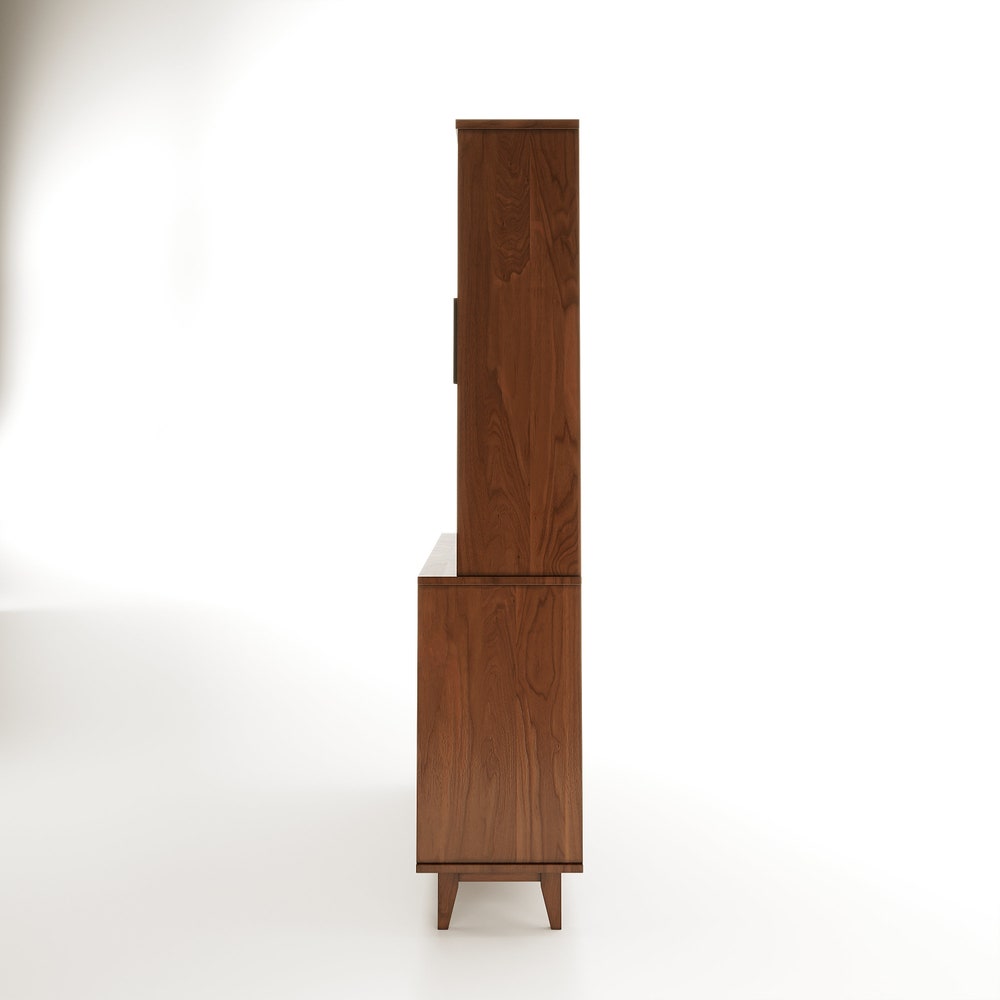 Wooden Handmade Country Buffet and Hutch, Handcrafted Buffet and Hutch Custom Made with Cherry, White Oak, Maple, or Walnut