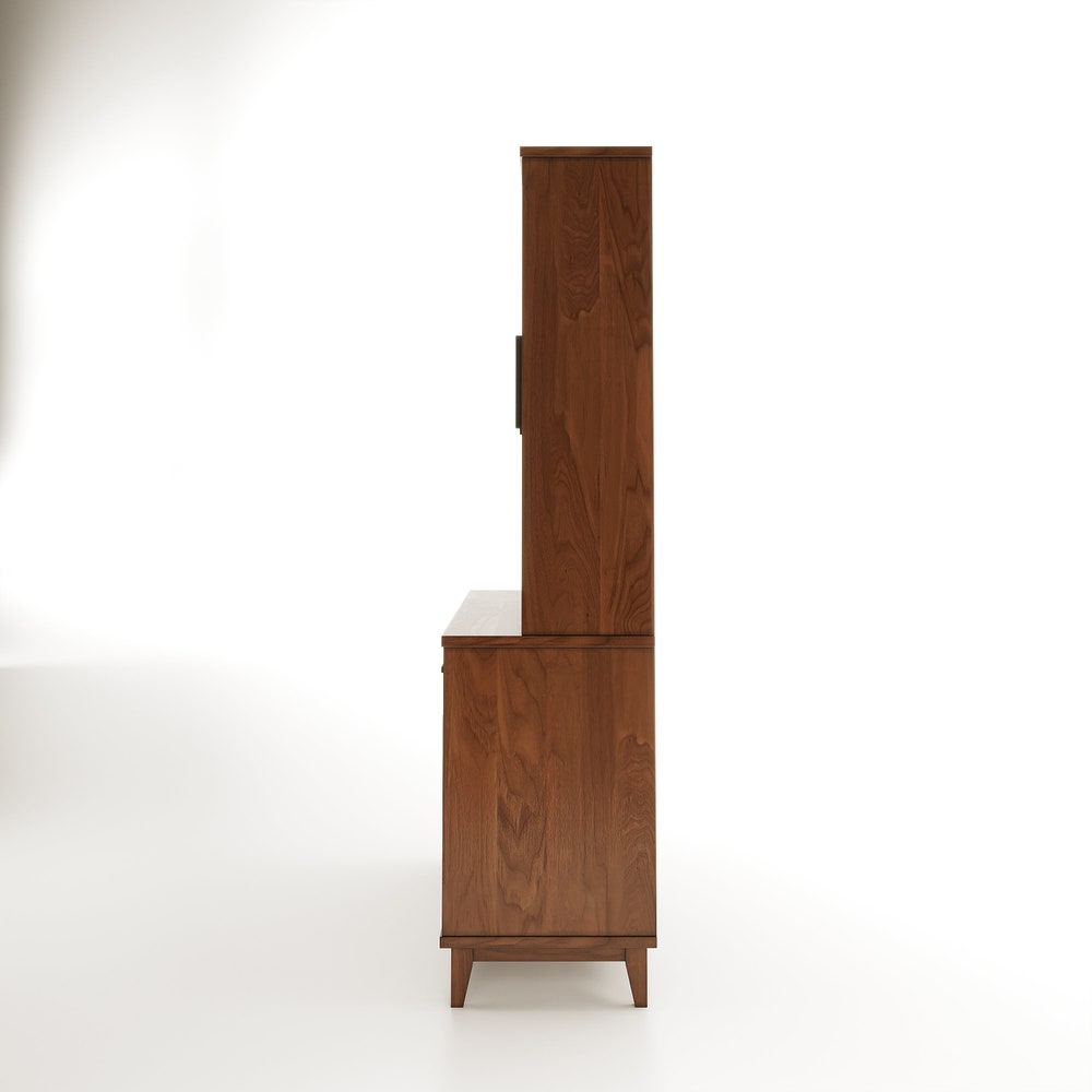 Wooden Handmade Classic Country Buffet and Hutch,  Handcrafted Wooden Buffet Table, Custom Made with Cherry, White Oak, Maple, or Walnut