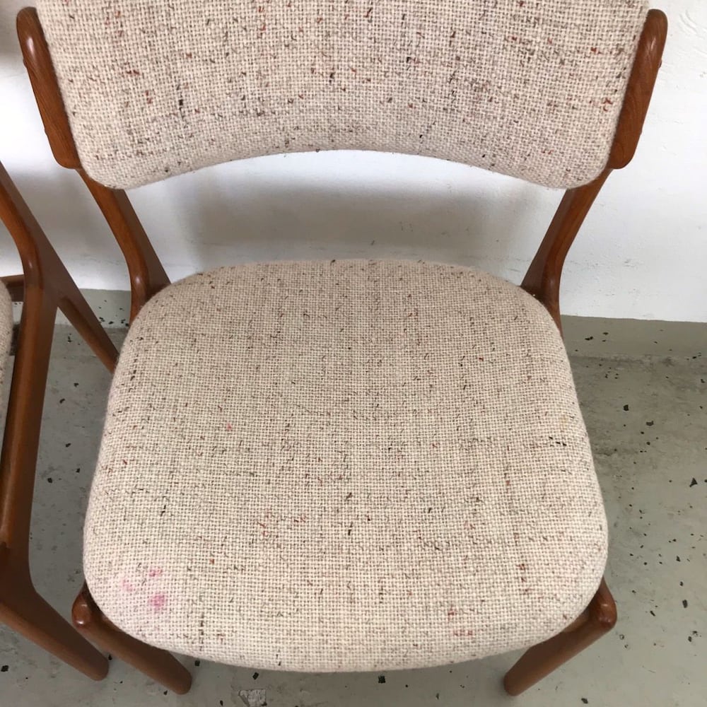 1 of 4 Danish Teak wood Chairs by Erik Buch OD Møbler, 60's 70's design, Midcentury furniture, vintage Dining Chair, Boho Scandinavian Style