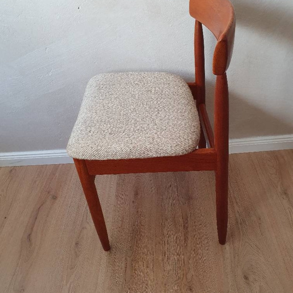 1 of 4 Danish teak wood chair by Farso Stolefabrik, 60s 70s, Midcentury furniture, designer Dining Chair, made in Denmark, scandi japandi