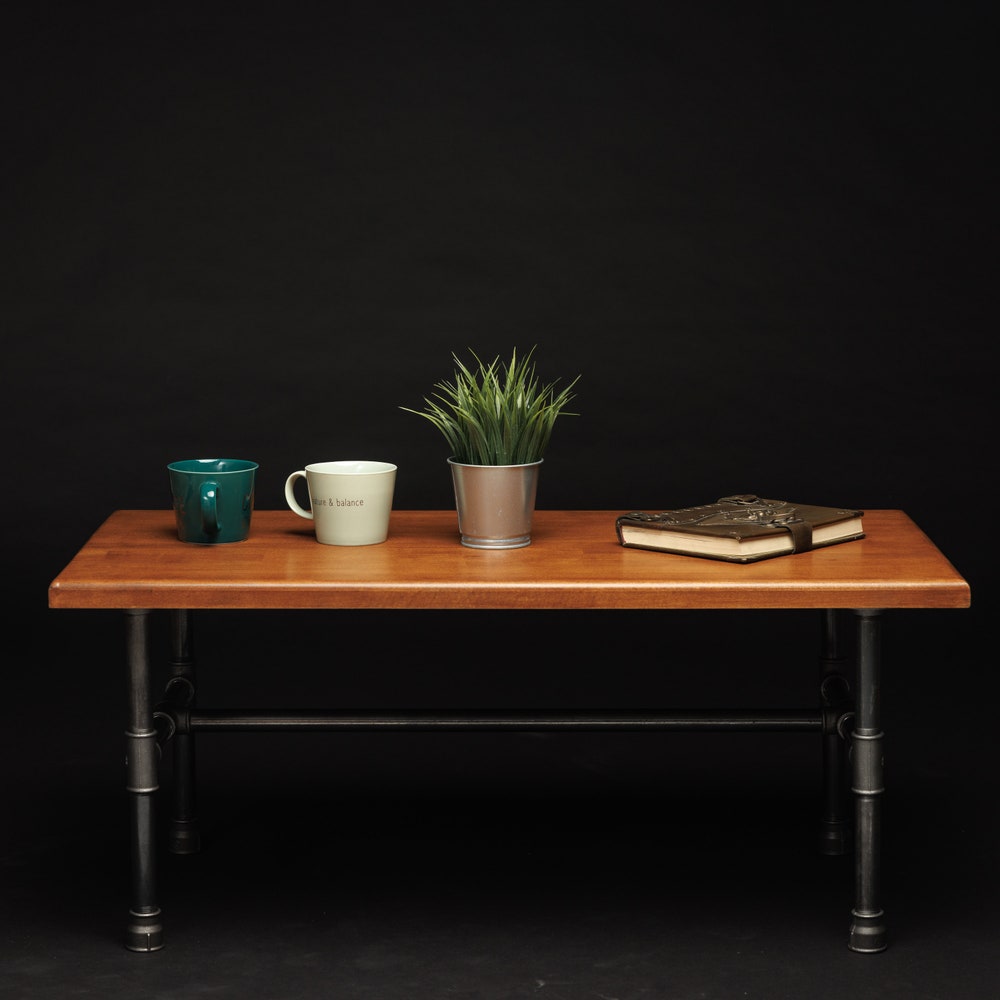 Industrial Pipe table, furniture, handmade, coffee table, round table, diy table, black pipe table, living table