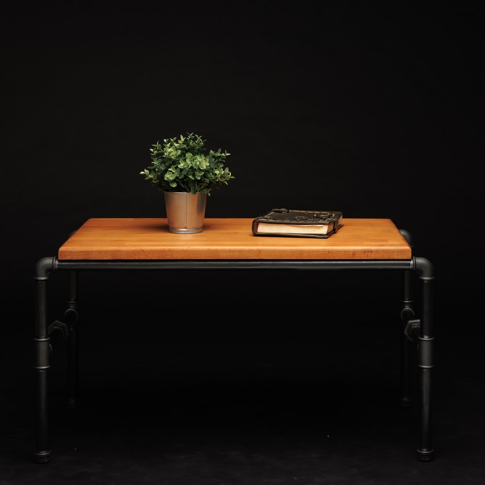 Industrial Pipe table, furniture, handmade, coffee table, round table, diy table, black pipe table, living table