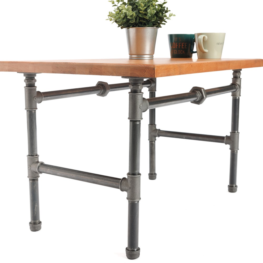 Industrial Pipe table, furniture, handmade, coffee table, round table, diy table, black pipe table, living table
