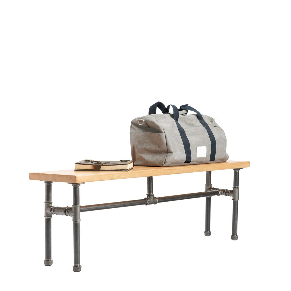 Industrial Reclaimed Wood Bench With Metal Pipe Frame