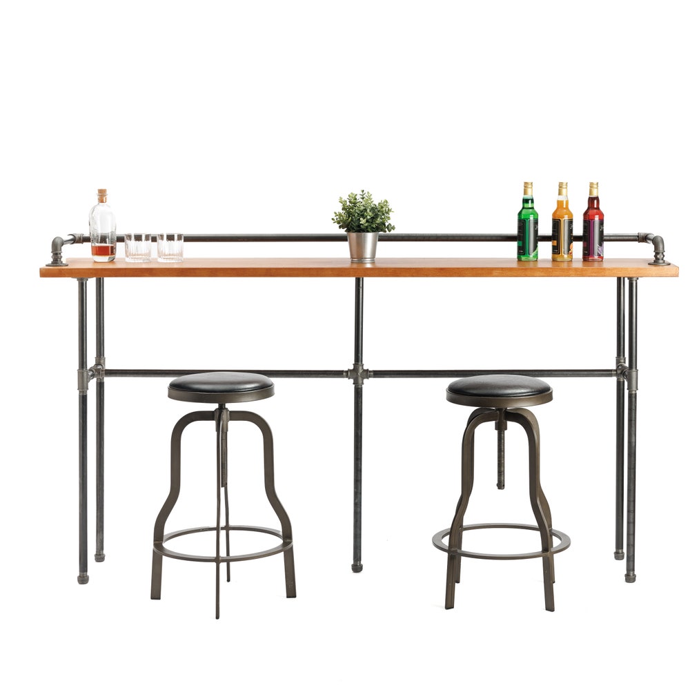 Bar table, Solid wood Entryway Table, Console, Entryway Furniture,  Industrial Decor,  Rustic Decor, Industrial Pipe, Handmade, Hall table