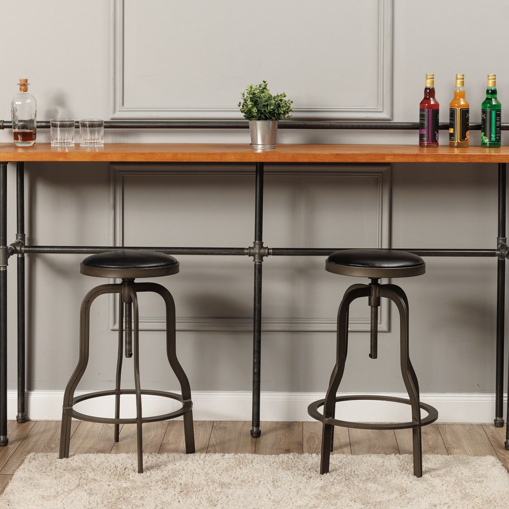 Bar table, Solid wood Entryway Table, Console, Entryway Furniture,  Industrial Decor,  Rustic Decor, Industrial Pipe, Handmade, Hall table