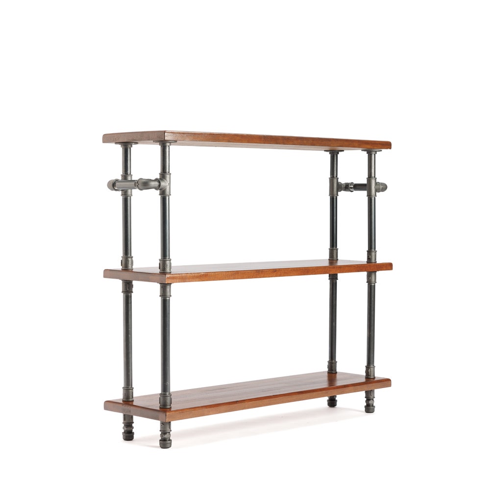 Wood Kitchen Storage Cart, handmade furniture, coffee table, round table, diy table, black pipe table, living table