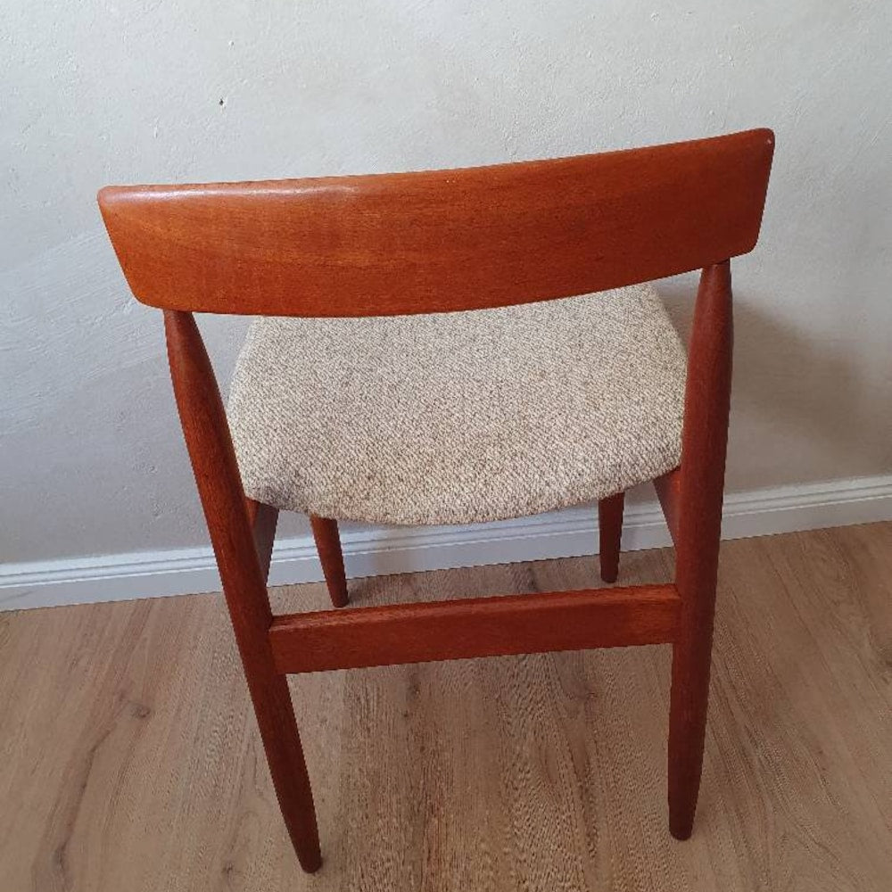 1 of 4 Danish teak wood chair by Farso Stolefabrik, 60s 70s, Midcentury furniture, designer Dining Chair, made in Denmark, scandi japandi