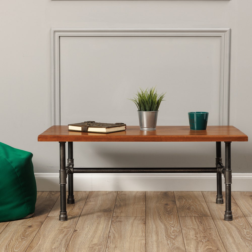 Industrial Pipe table, furniture, handmade, coffee table, round table, diy table, black pipe table, living table