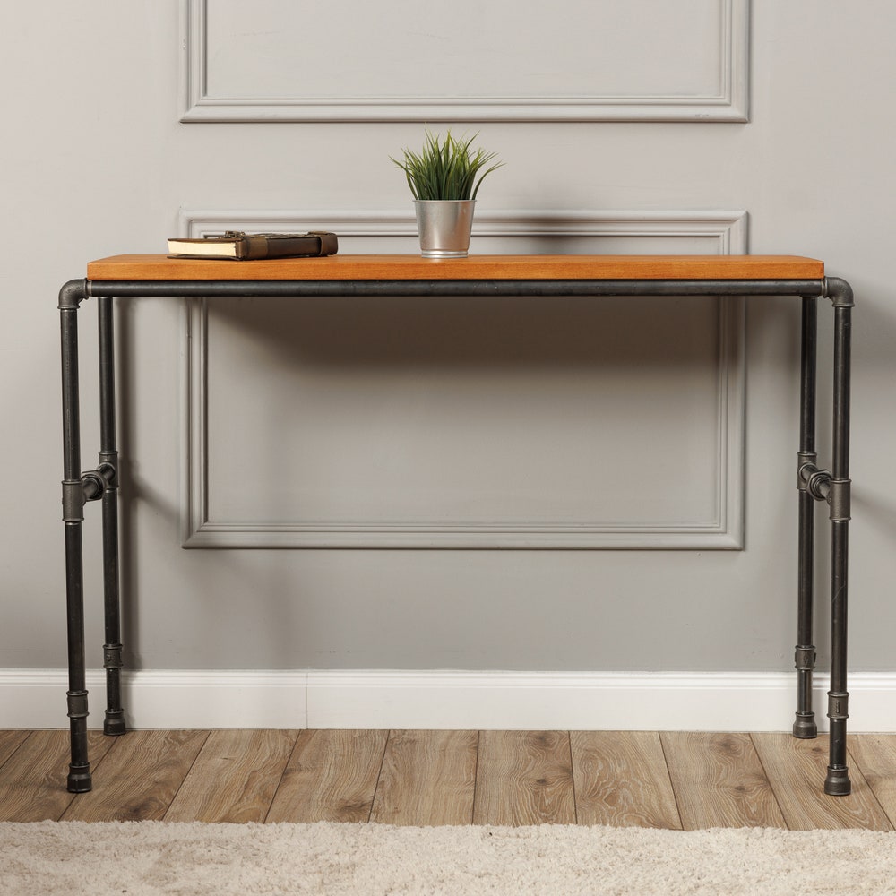 Solid wood Entryway Table, Console, Entryway Furniture,  Industrial Decor,  Rustic Decor, Industrial Pipe, Handmade, Hall table