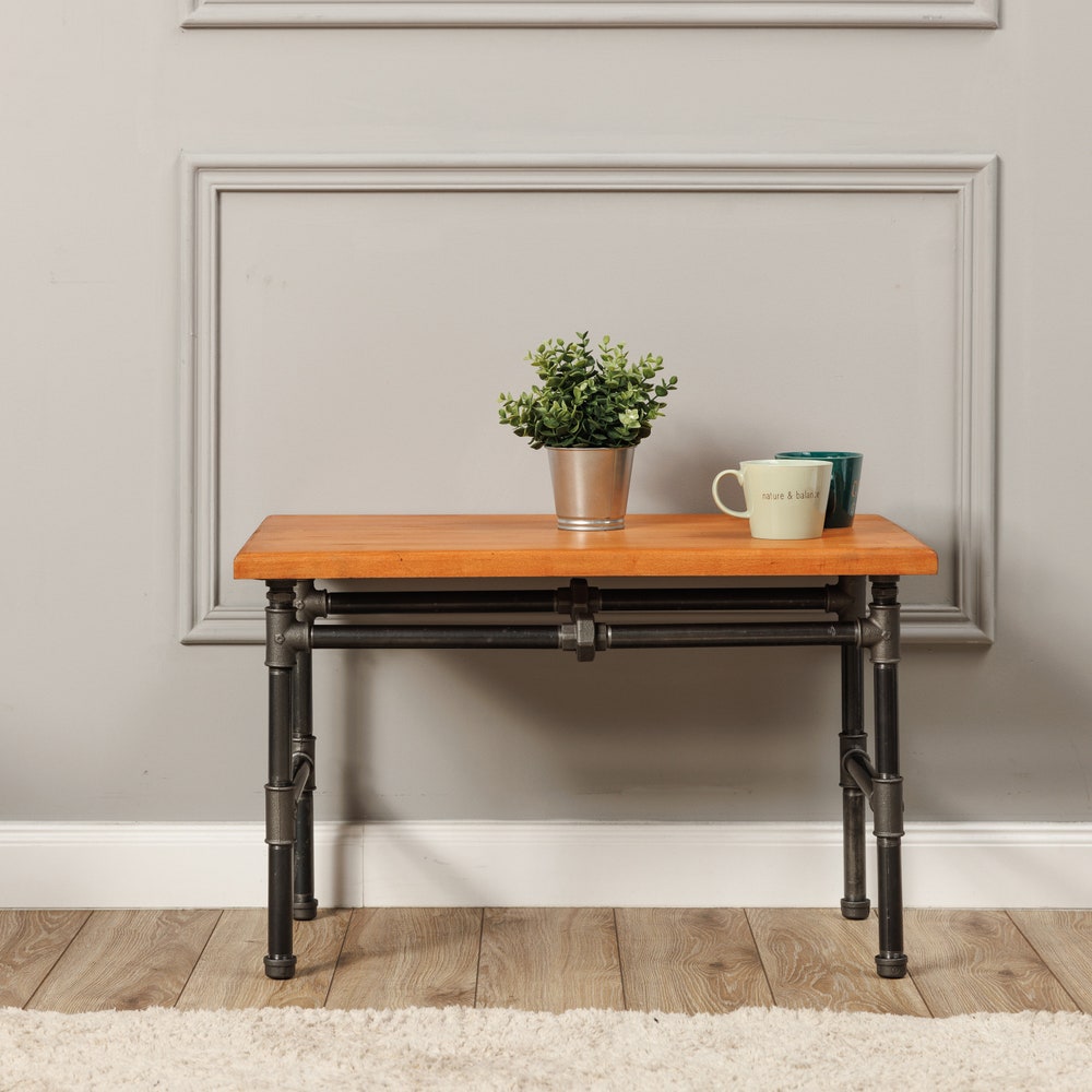 Industrial Pipe table, furniture, handmade, coffee table, round table, diy table, black pipe table, living table