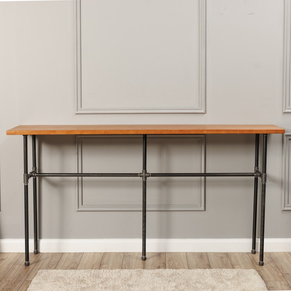 Solid wood Entryway Table, Console, Entryway Furniture,  Industrial Decor,  Rustic Decor, Industrial Pipe, Handmade, Hall table
