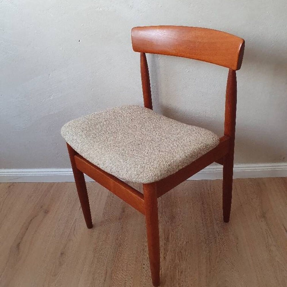 1 of 4 Danish teak wood chair by Farso Stolefabrik, 60s 70s, Midcentury furniture, designer Dining Chair, made in Denmark, scandi japandi