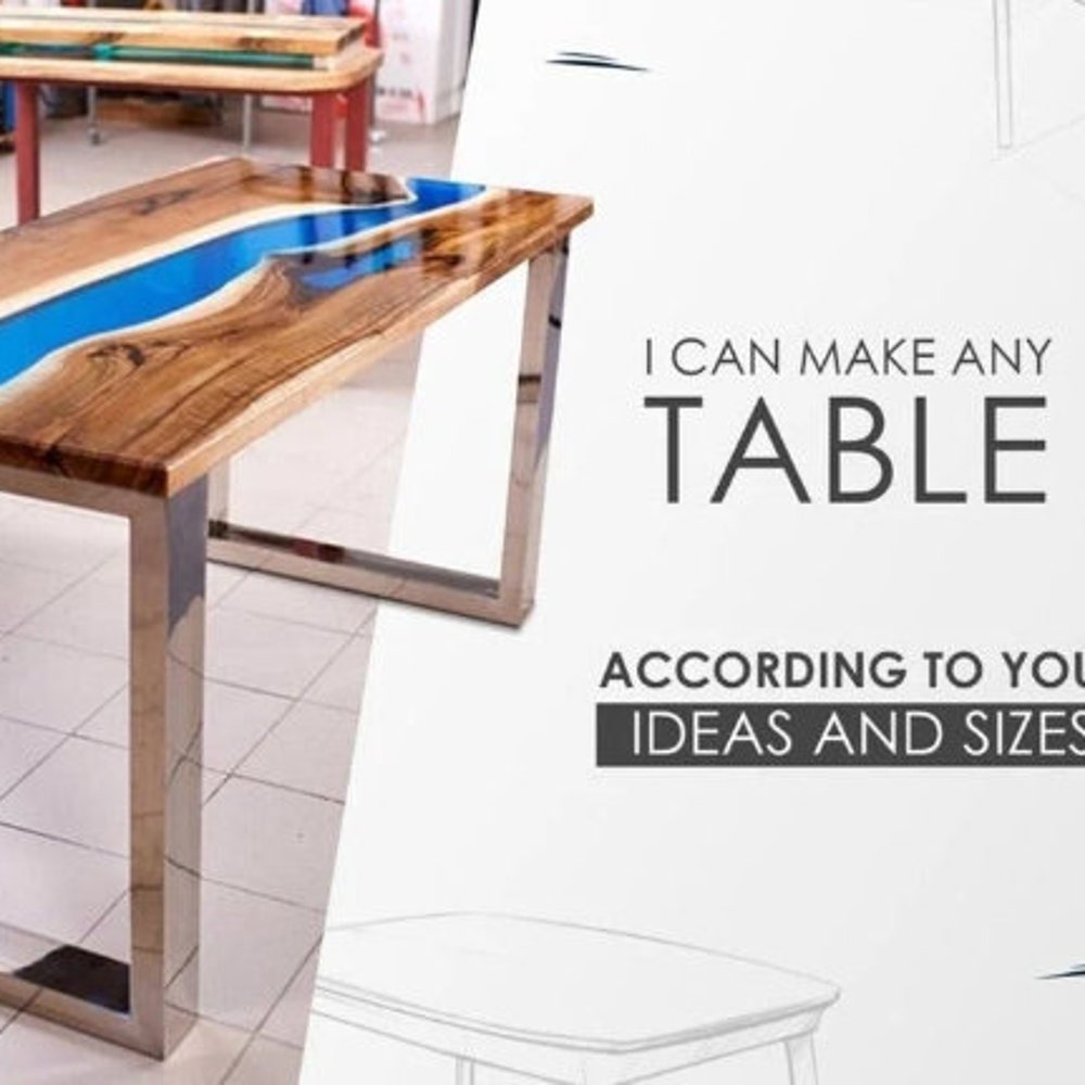 Epoxy TableTop ,Luxury dining Table, sofa, Side center table top Live Edge Walnut Table, Custom Order, Epoxy Resin River Table, Natural Wood