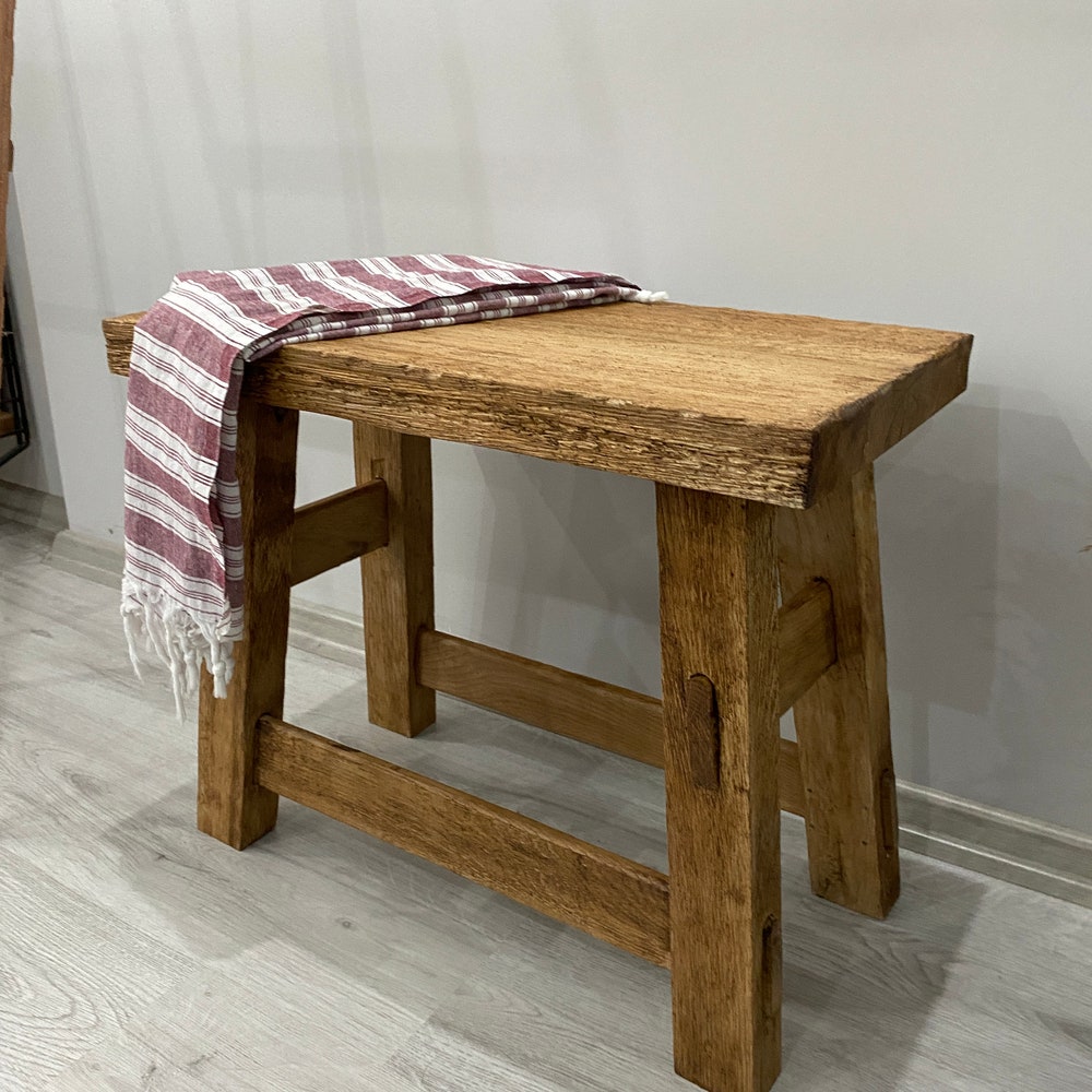 Console/sofa/Entrway table Rustic custom reclaimed Wood/Wooden/Solid/Live edge/slab luxury end/side/foyer/entry/kitchen/coffee/sehpa/  bench
