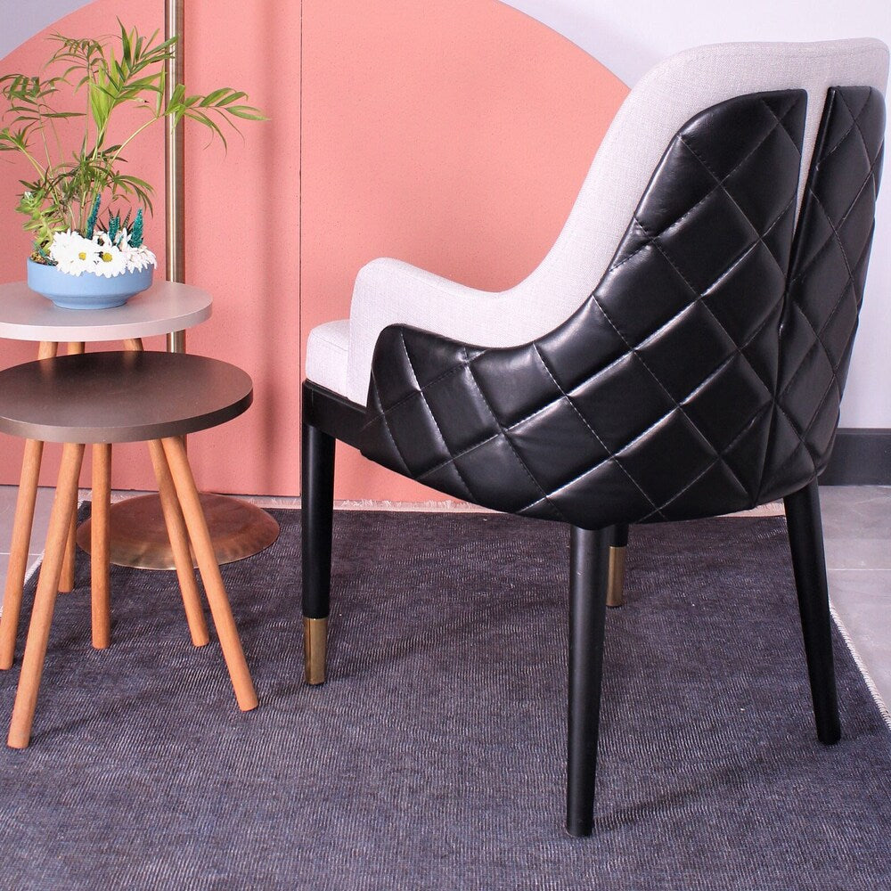 Wooden Half Arm Dining Chair, Perfect for Living Room, Dining Room and Kitchen, Handmade Upholstery, Color Options for Home Decoration
