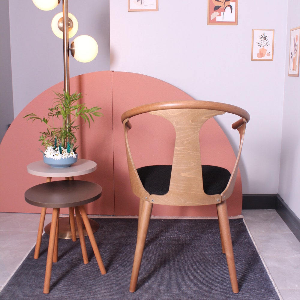 Danish Wishbone Style Chair - Dining Chair - Wooden Legs - Wishbone Chair - Living Room Chair