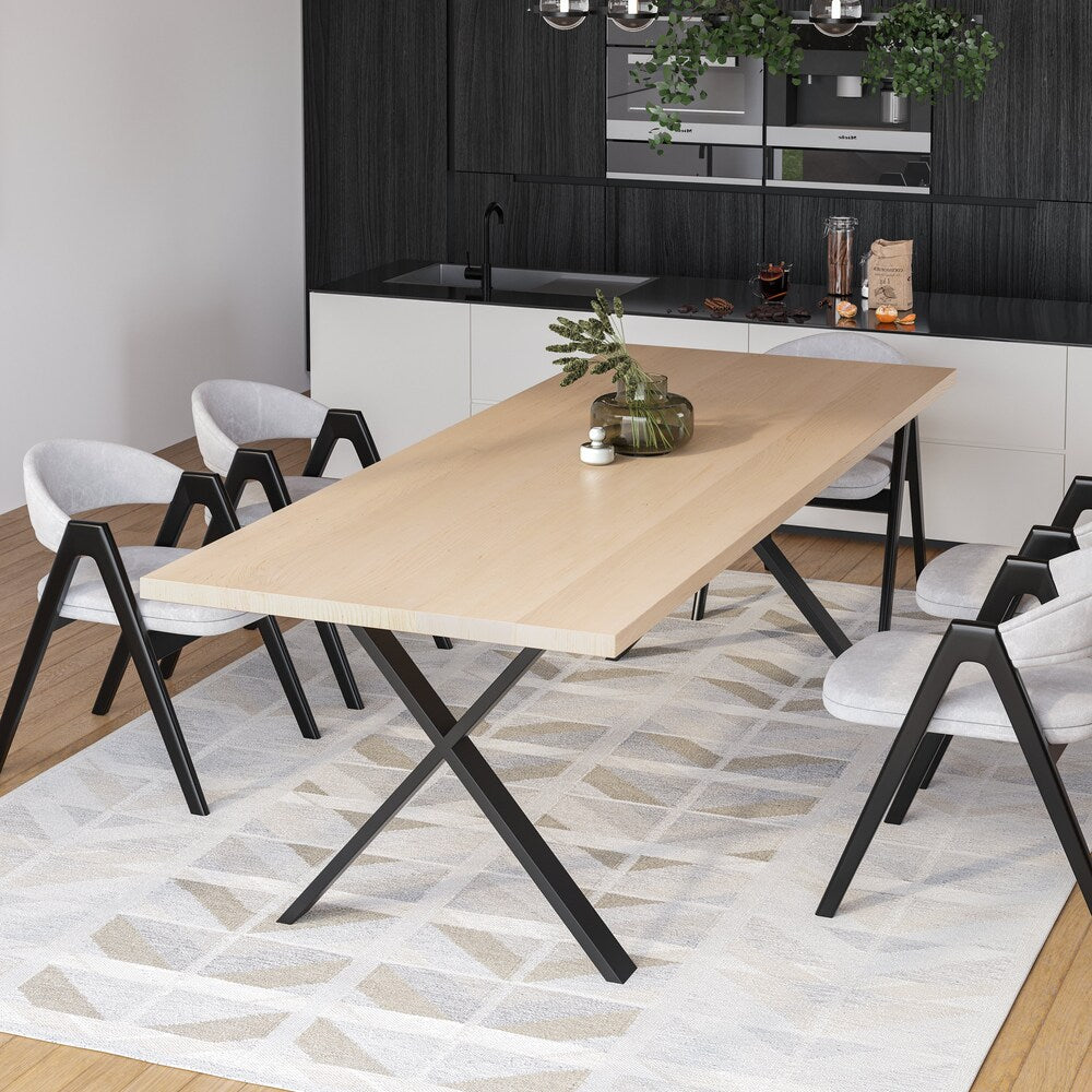 The Fox Maple Dining Table, Rustic Kitchen Table, Solid Wood, Wooden Dining Table, Mid Century, Farmhouse, Dine Table